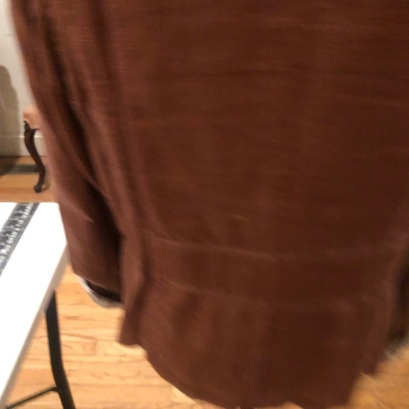 KENNETH COLE REACTION size 14 rusty orange linen mandarin color pockets - Picture 4 of 16